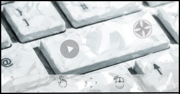 tritokreuz key video play button on white keyboard image